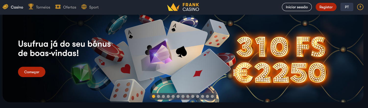 Bonús de boas vindas Frank